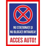 Placuta nu stationati nu blocati intrarea acces auto